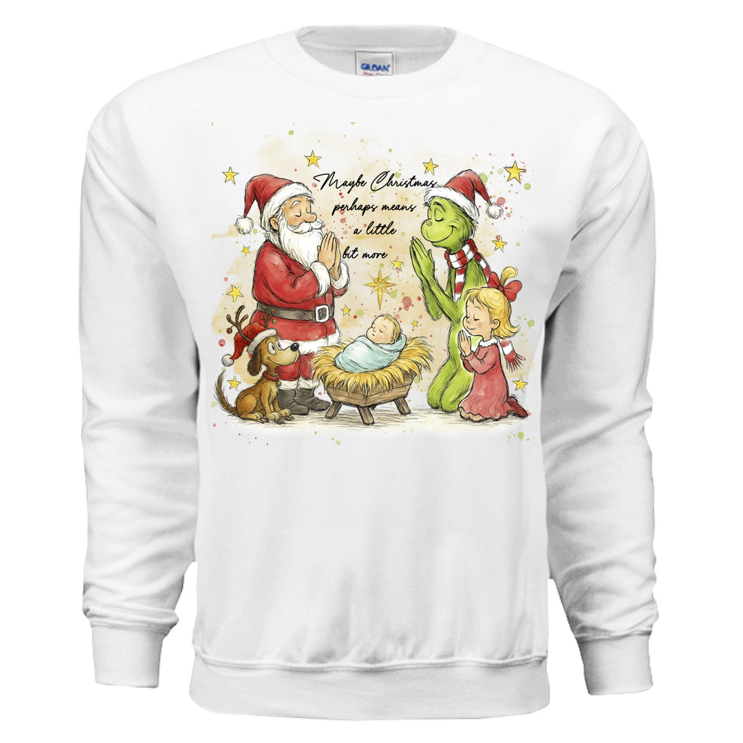 A Little Bit More Christmas Crewneck Sweatshirt - White - Stone & Sling