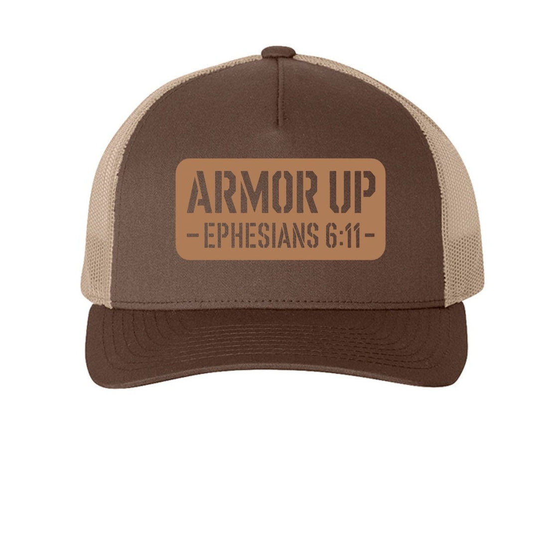 Armor Up Trucker Cap - Brown Khaki ONE SIZE - Stone & Sling