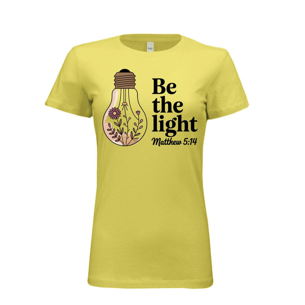 Be The Light Fitted Tee - Yellow - Stone & Sling