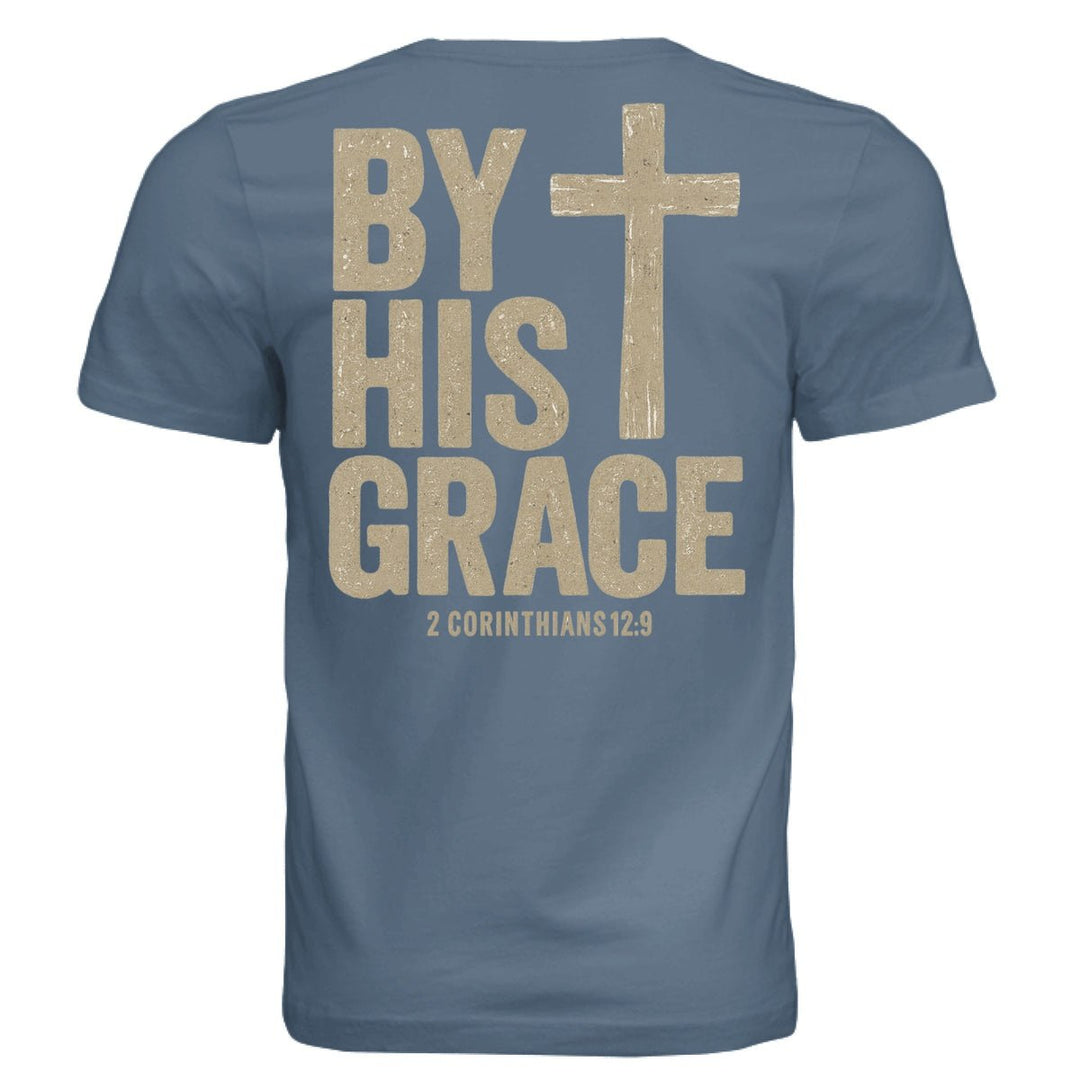 By His Grace Unisex Tee - Steel Blue - Stone & Sling