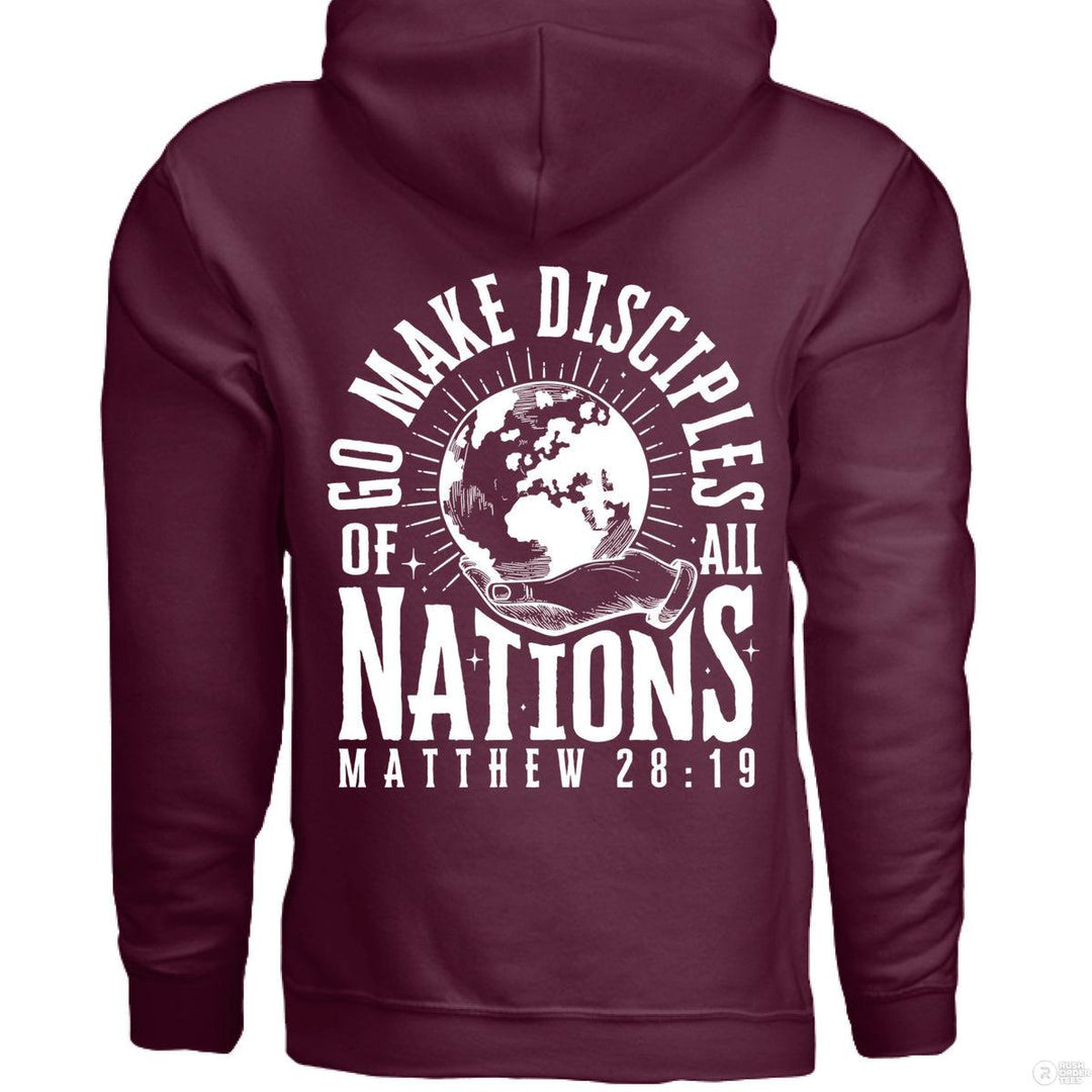 Go Make Disciples Hoodie - Maroon - Stone & Sling