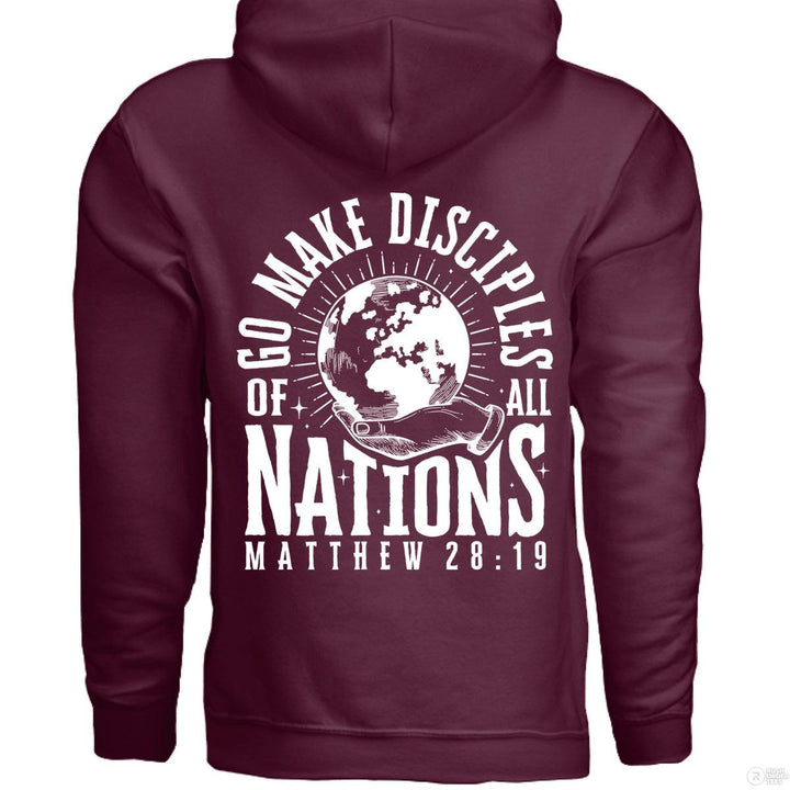 Go Make Disciples Hoodie - Maroon - Stone & Sling
