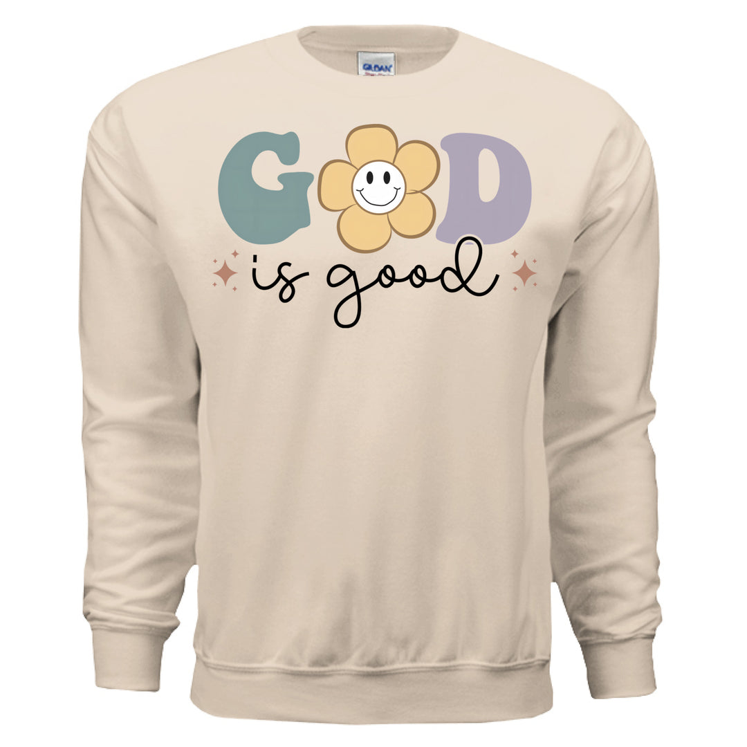 God Is Good Crewneck Sweatshirt - Sand - Stone & Sling