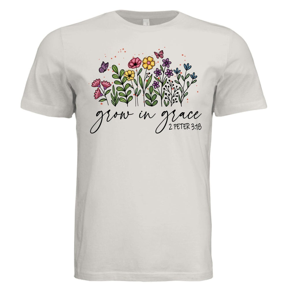 Grow In Grace Unisex Tee - Vintage White - Stone & Sling