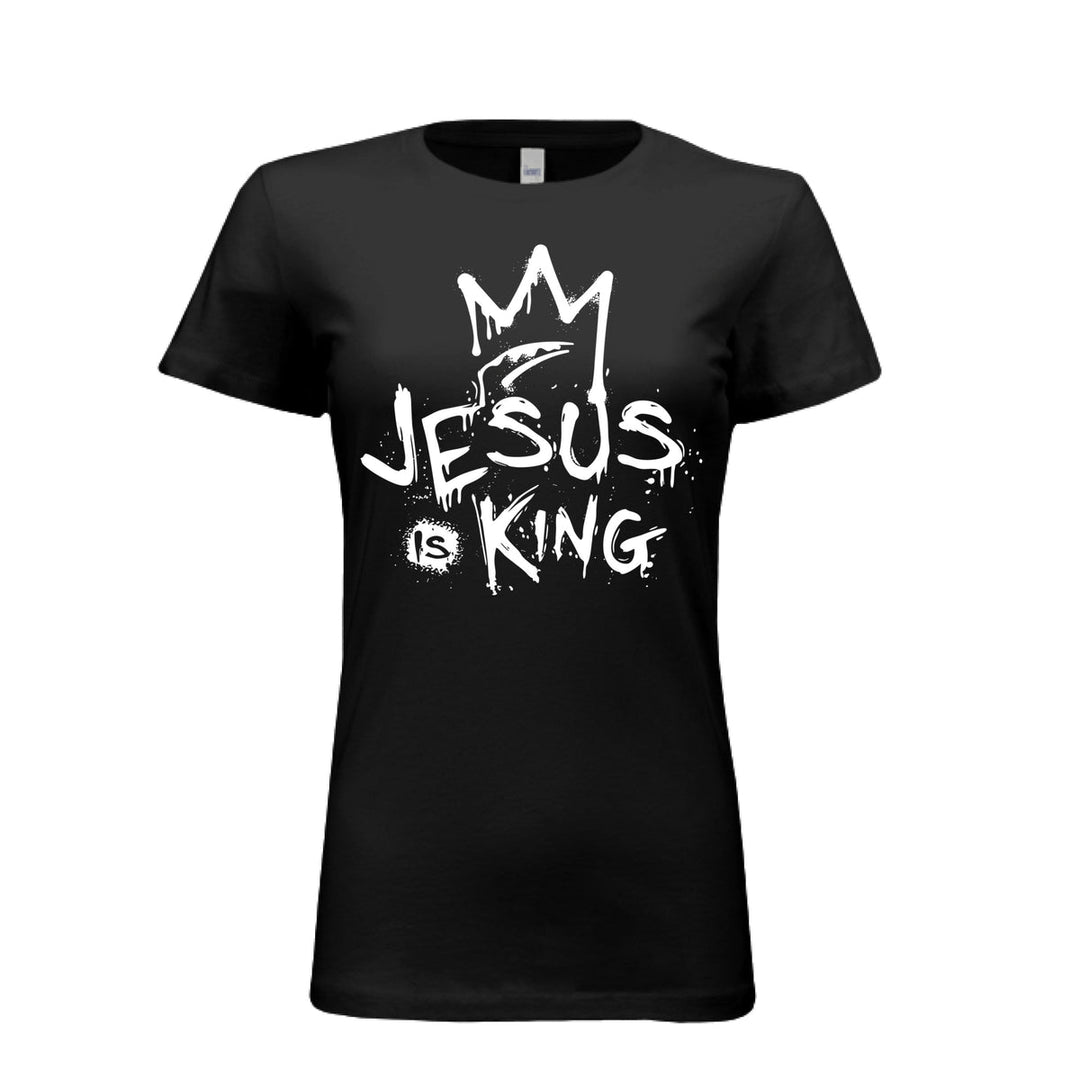Jesus Is King Fitted Tee - Black - Stone & Sling