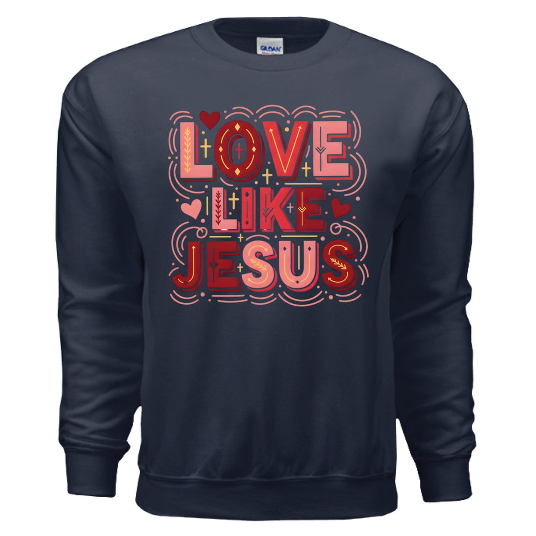 Love Like Jesus Crewneck Sweatshirt - Navy - Stone & Sling