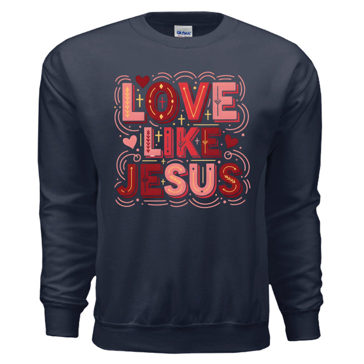 Love Like Jesus Crewneck Sweatshirt - Navy - Stone & Sling