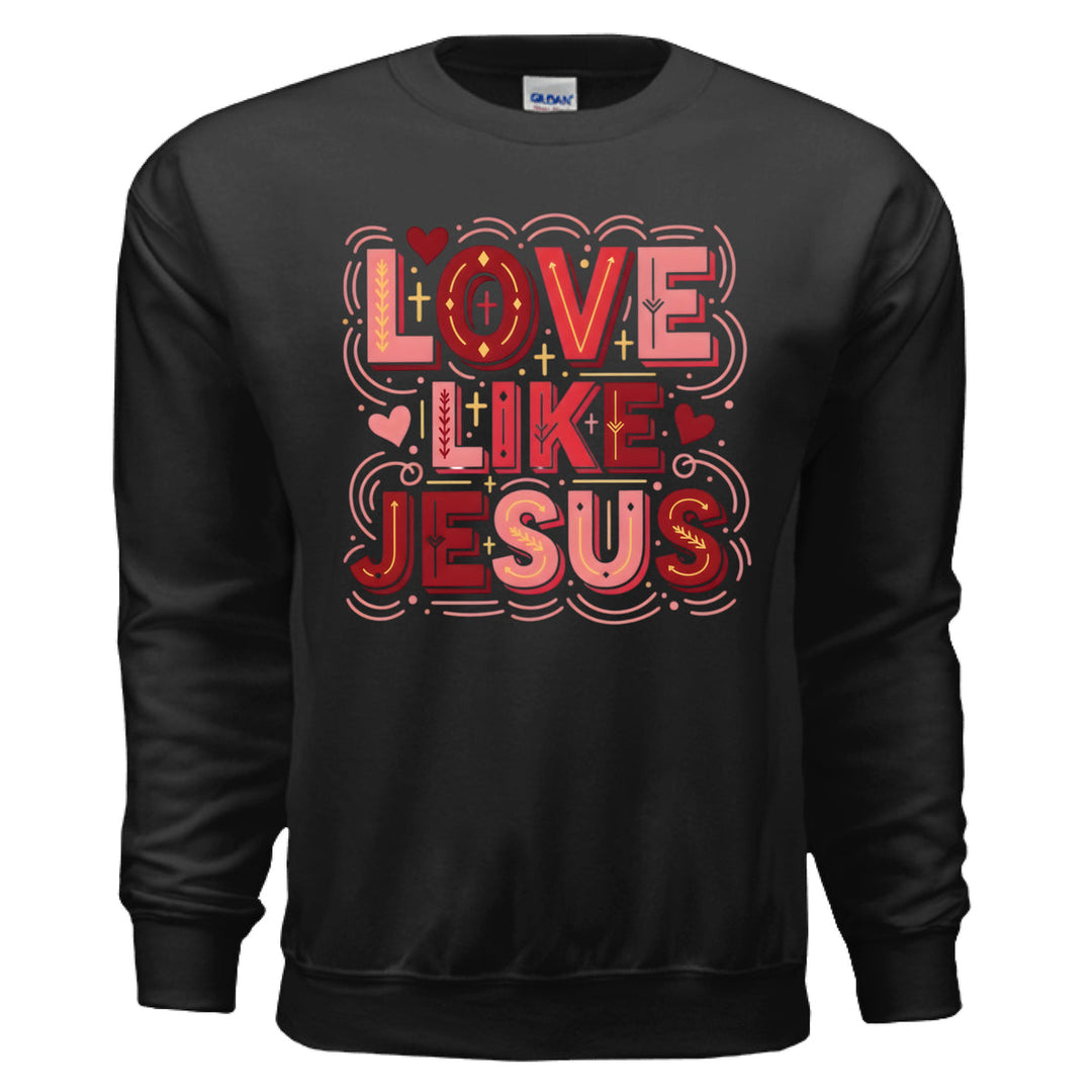 Love Like Jesus Crewneck Sweatshirt - Black - Stone & Sling