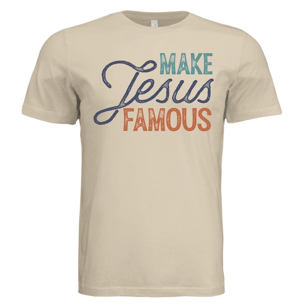 Make Jesus Famous Unisex Tee - Soft Cream - Stone & Sling