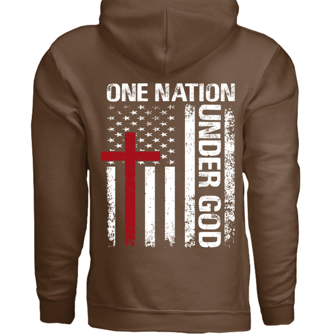 One Nation Under God Hoodie - Cocoa - Stone & Sling