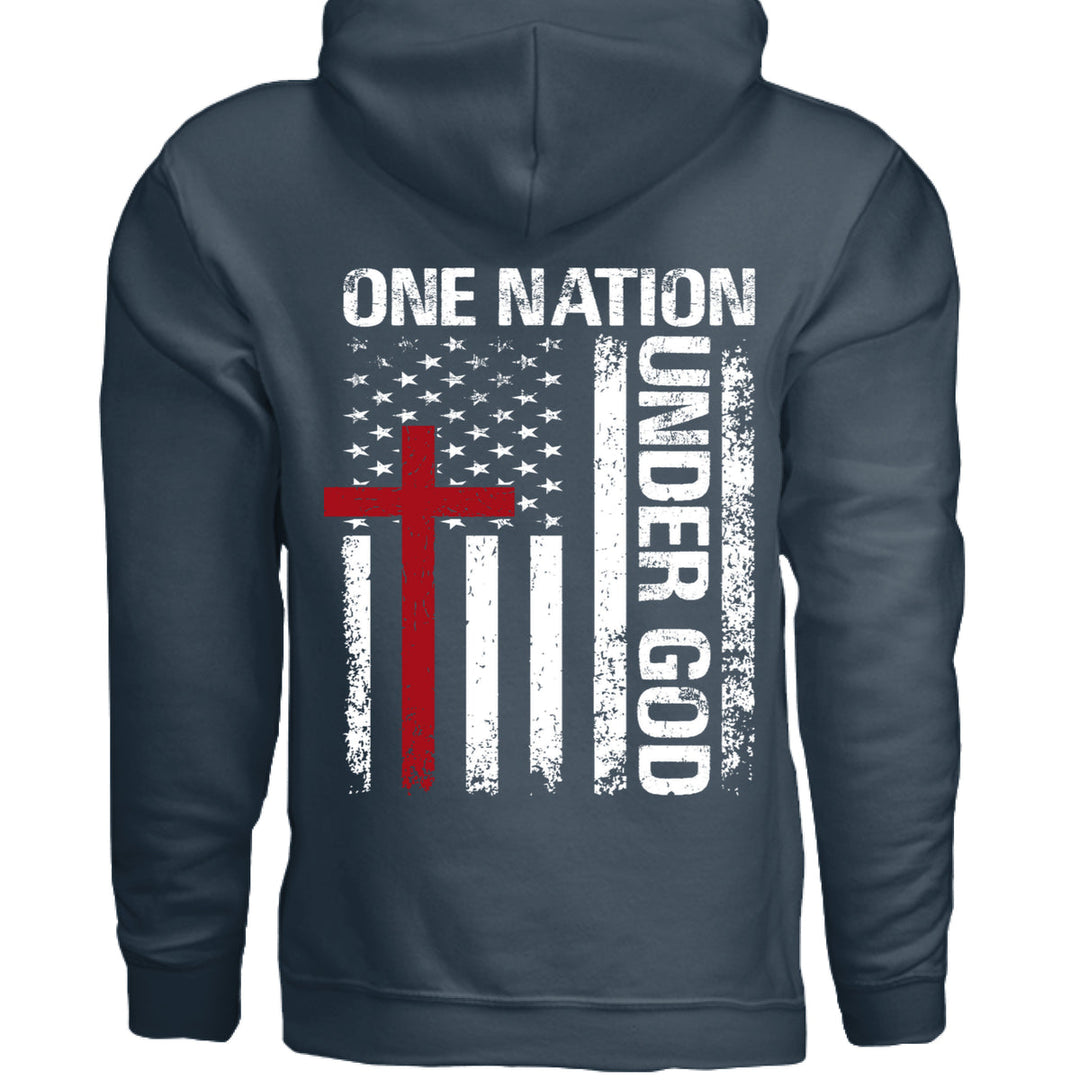One Nation Under God Hoodie - Blue Dusk - Stone & Sling