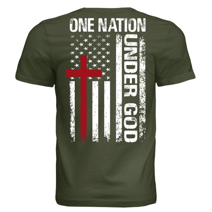 One Nation Under God Unisex Tee - Military Green - Stone & Sling