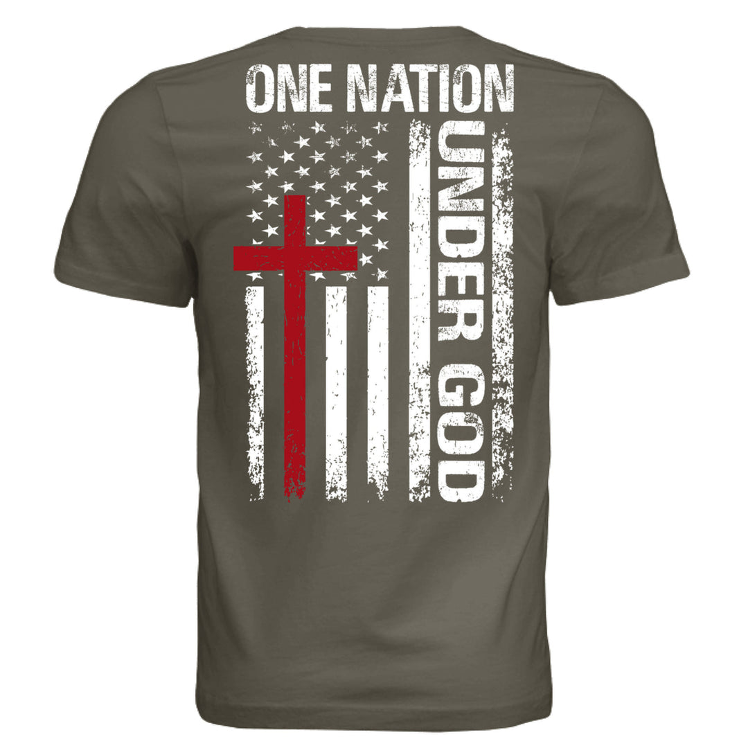 One Nation Under God Unisex Tee - Army - Stone & Sling