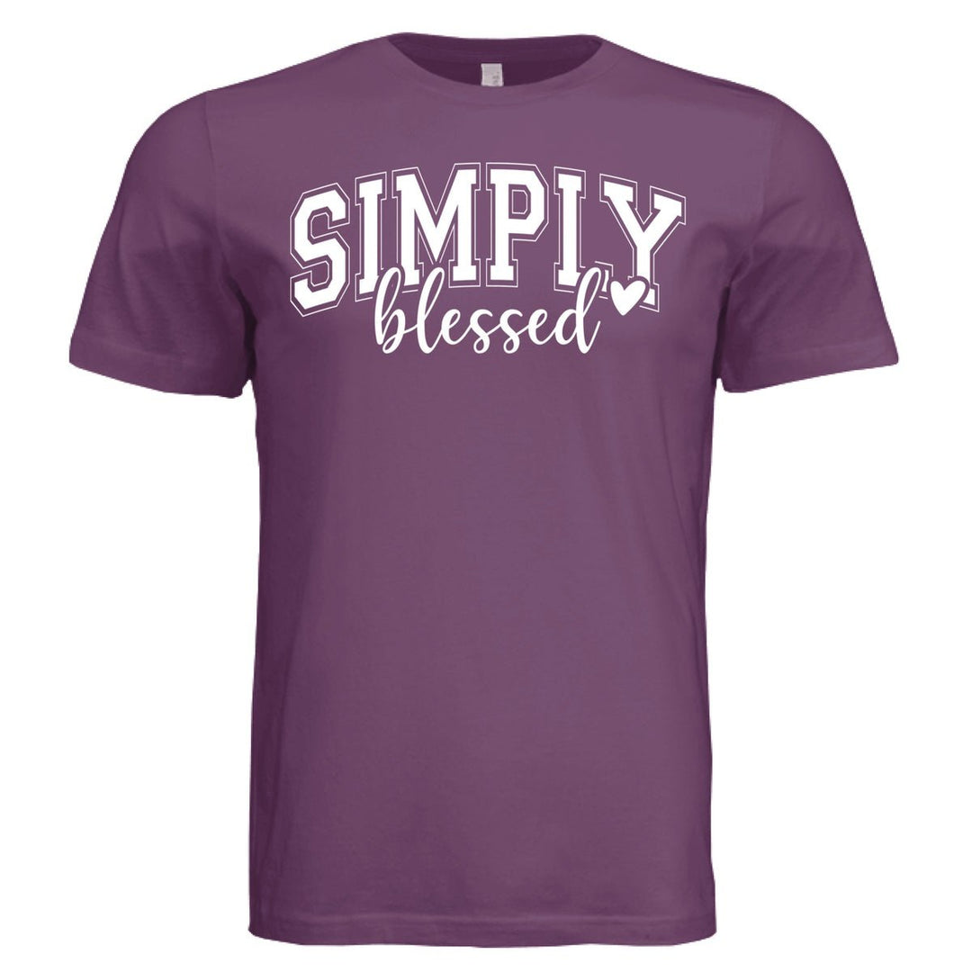 Simply Blessed Unisex Tee - Team Purple - Stone & Sling