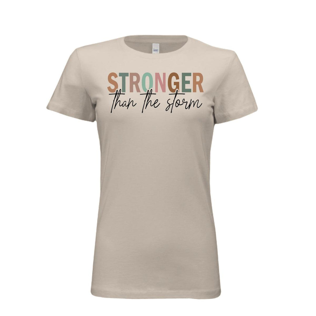 Stronger Than The Storm Fitted Tee - Soft Cream - Stone & Sling