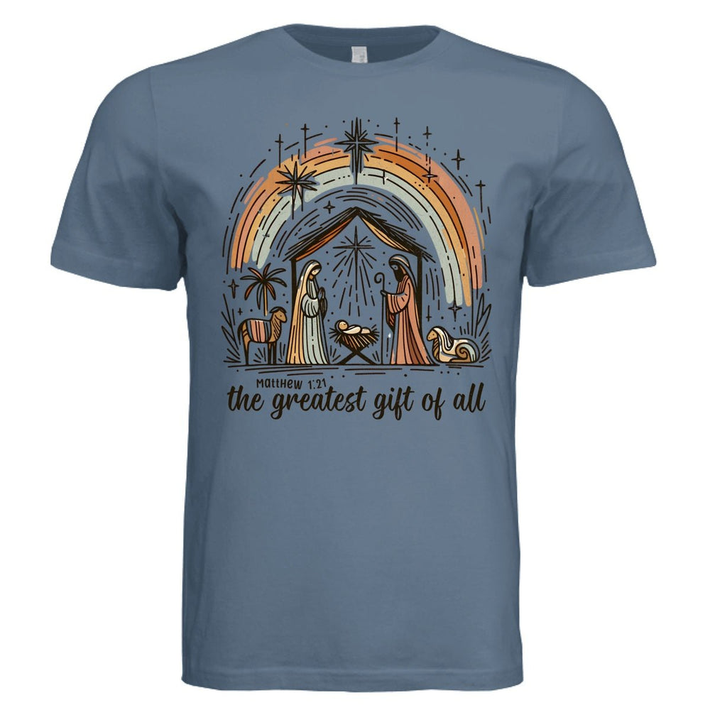 The Greatest Gift Unisex Tee - Steel Blue - Stone & Sling