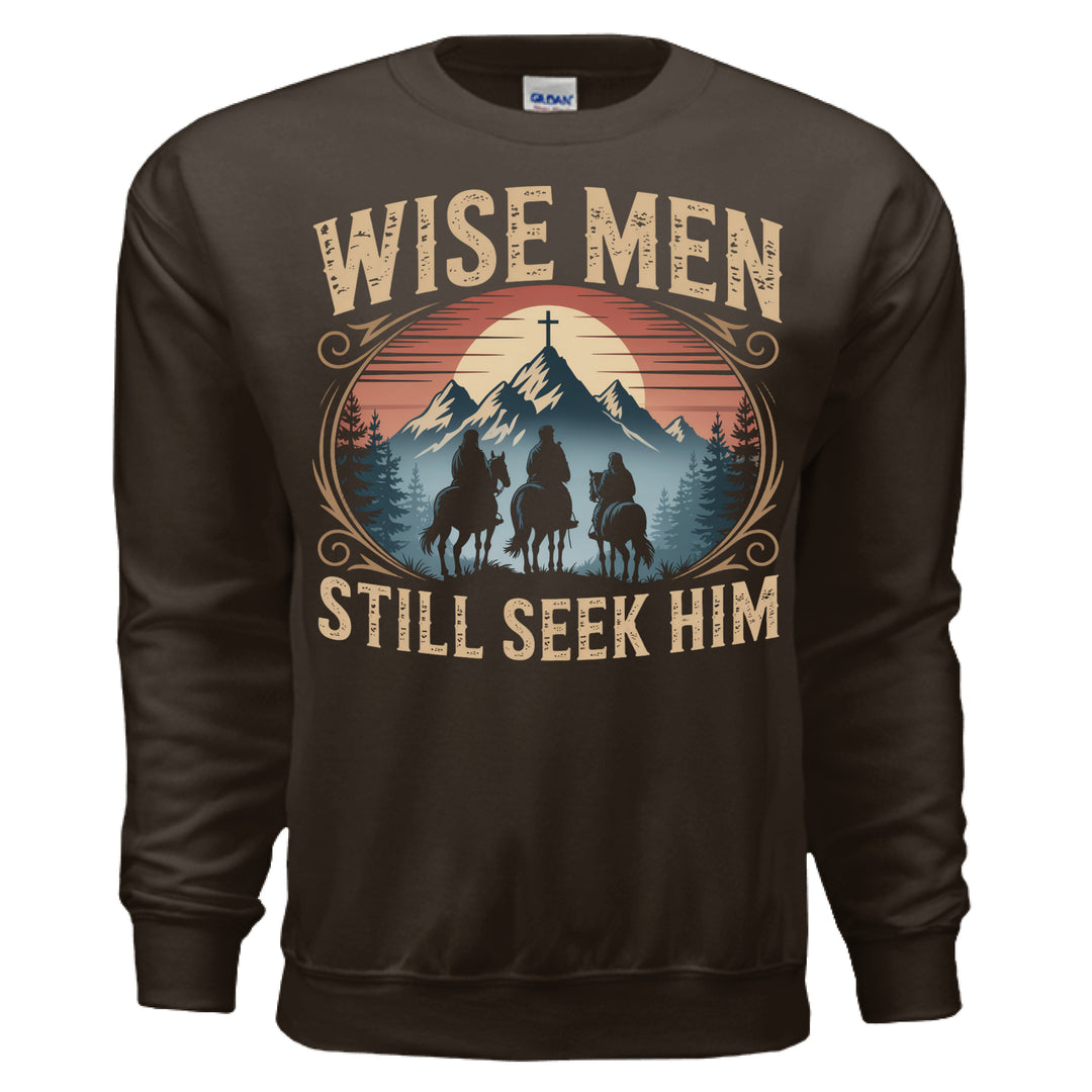 Wise Men Still Seek Him Crewneck Sweatshirt - Dark Chocolate - Stone & Sling