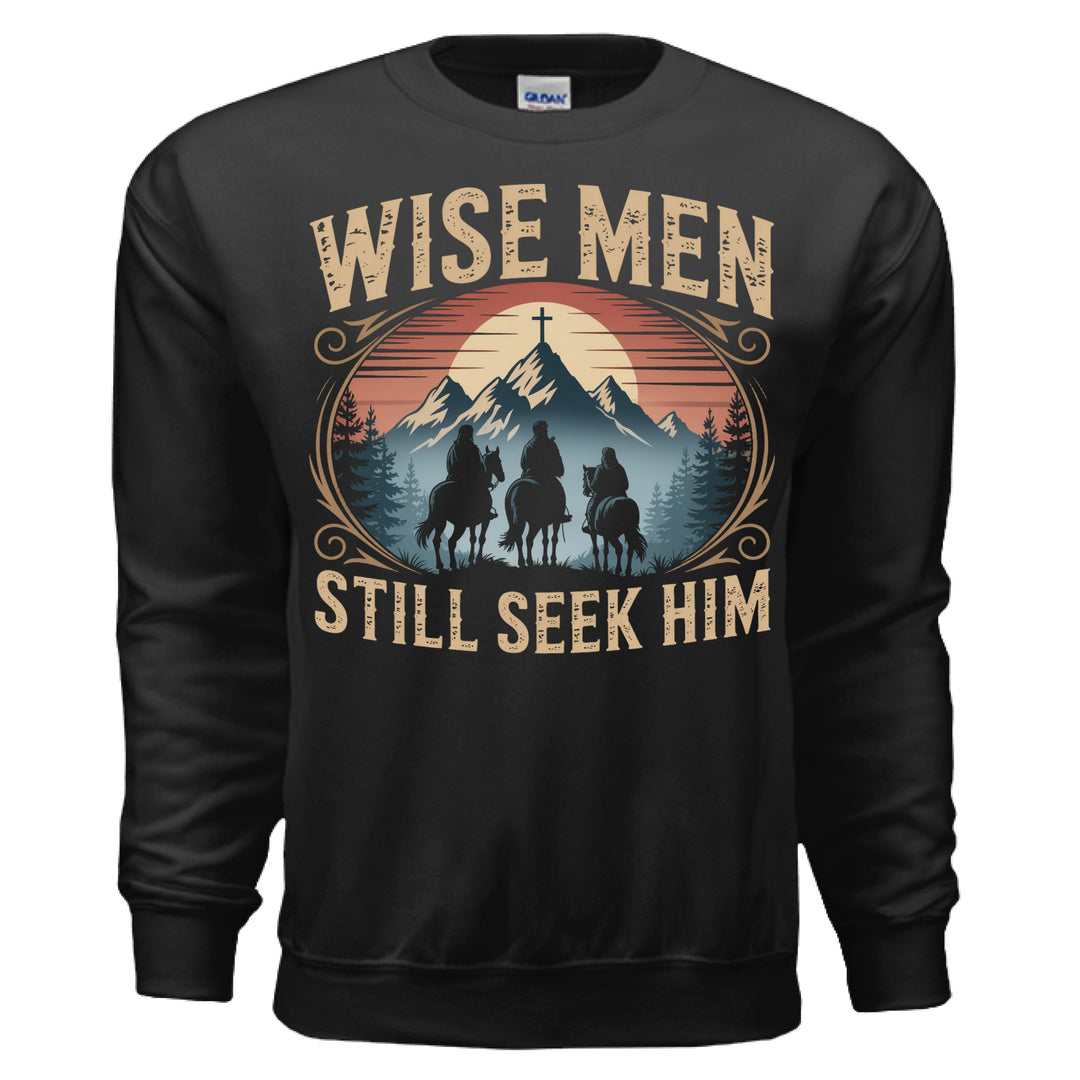 Wise Men Still Seek Him Crewneck Sweatshirt - Black - Stone & Sling