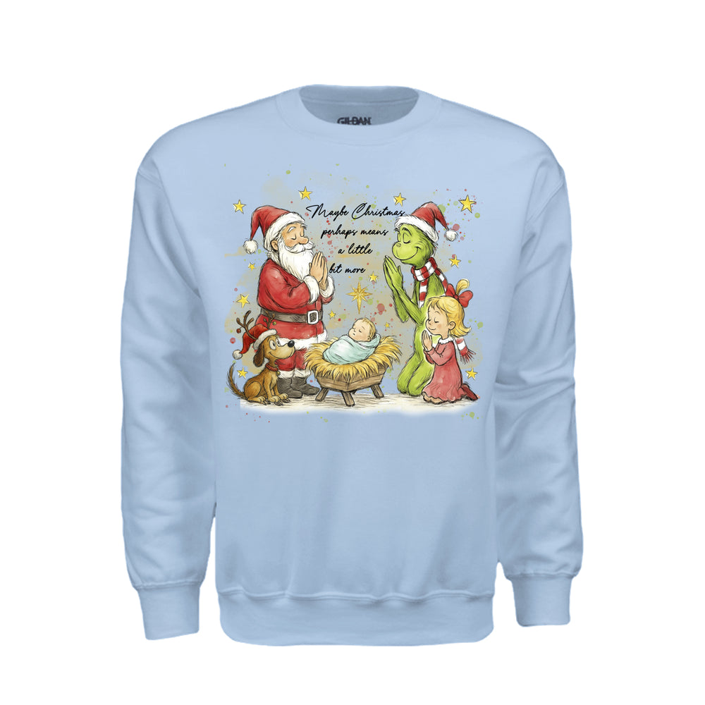 A Little More Christmas Sweatshirt - Light Blue - Stone & Sling