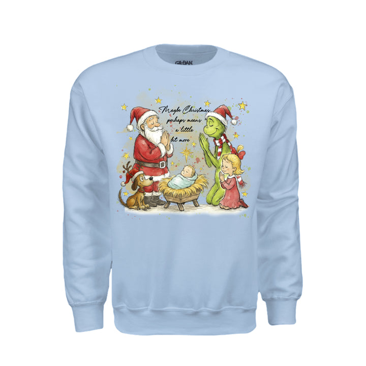 A Little More Christmas Sweatshirt - Light Blue - Stone &amp; Sling