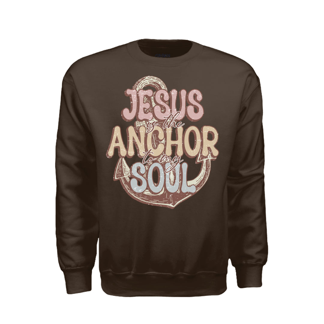 Anchor of My Soul Sweatshirt - Dark Chocolate - Stone &amp; Sling