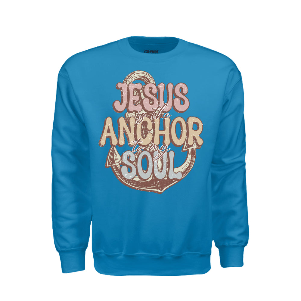 Anchor of My Soul Sweatshirt - Sapphire - Stone & Sling