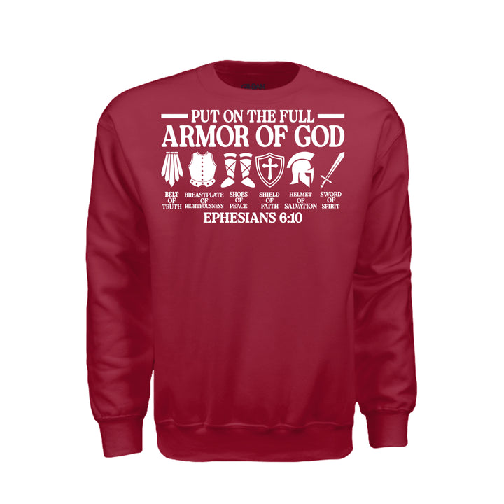 Armor of God Sweatshirt - Cardinal Red - Stone &amp; Sling
