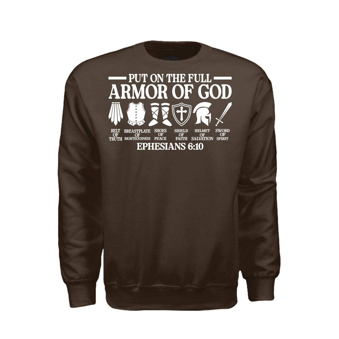 Armor of God Sweatshirt - Dark Chocolate - Stone & Sling
