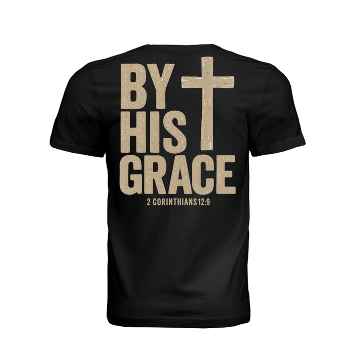 By His Grace Unisex Tee - Black - Back - Stone &amp; Sling