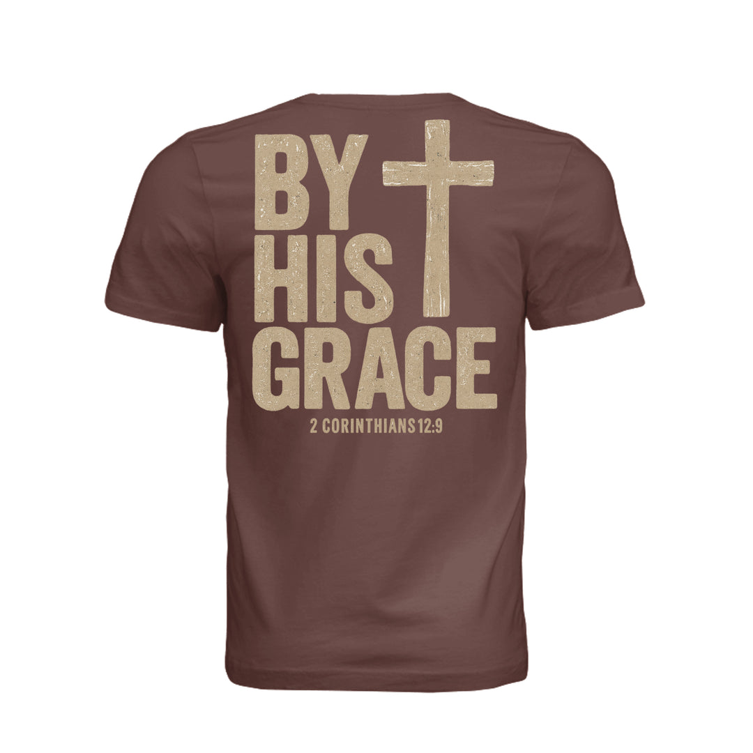 By His Grace Unisex Tee - Chestnut - Back - Stone &amp; Sling