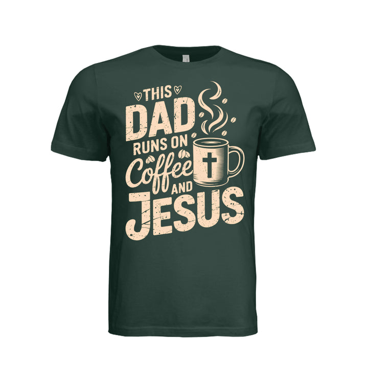 Coffee and Jesus Unisex Tee - Hunter Green - Stone &amp; Sling