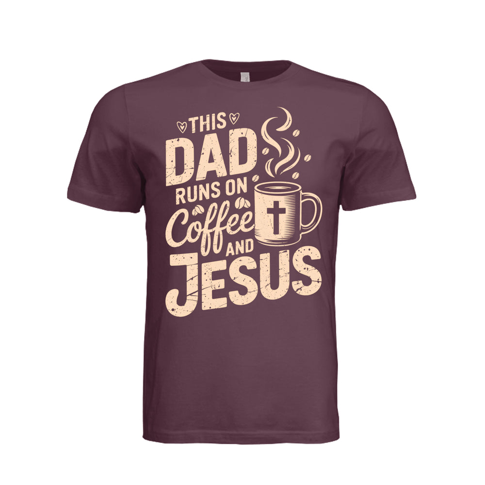 Coffee and Jesus Unisex Tee - Oxblood Black - Stone & Sling