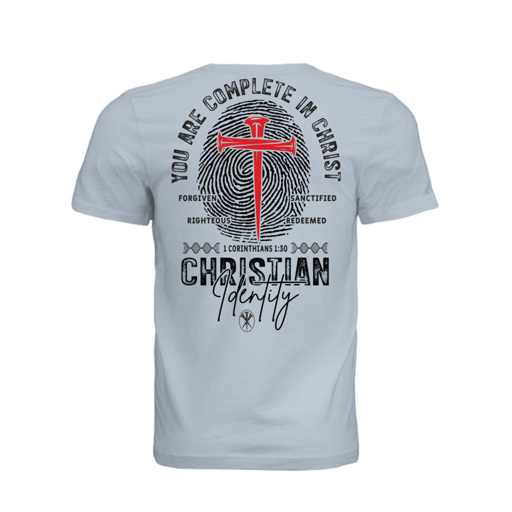 Complete in Christ Unisex Tee - Carolina Blue - Back - Stone &amp; Sling