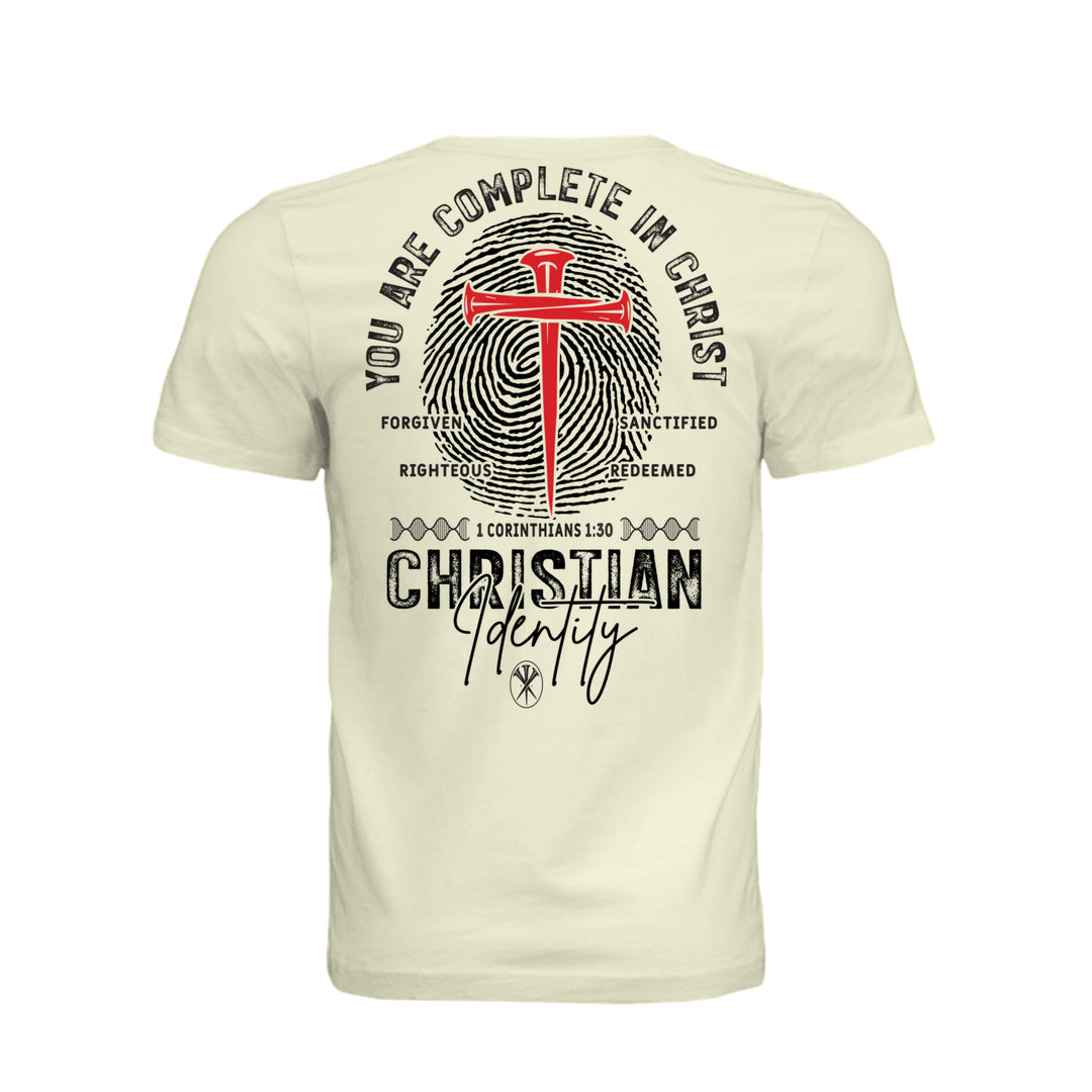 Complete in Christ Unisex Tee - Natural - Back - Stone &amp; Sling