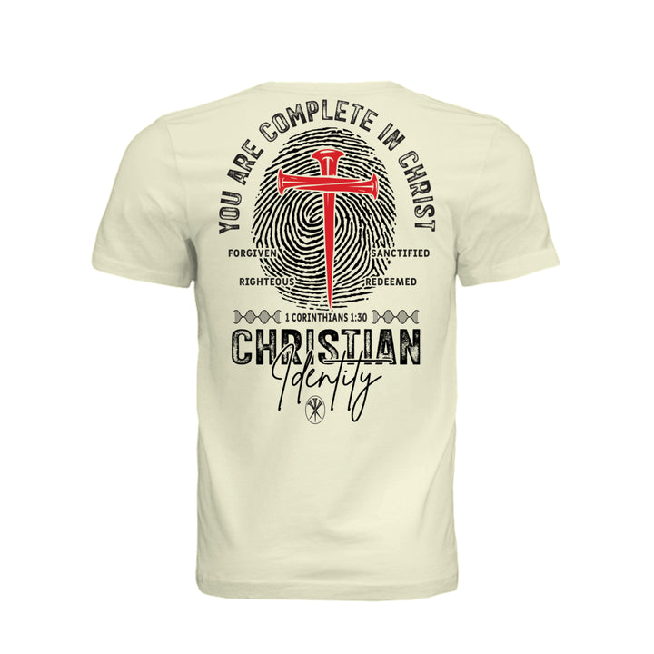 Complete in Christ Unisex Tee - Natural - Back - Stone &amp; Sling