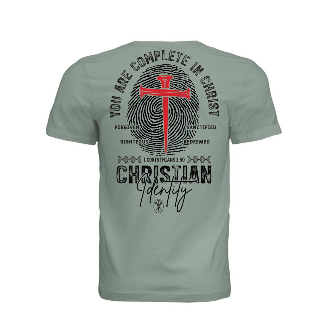 Complete in Christ Unisex Tee - Sage - Back - Stone &amp; Sling