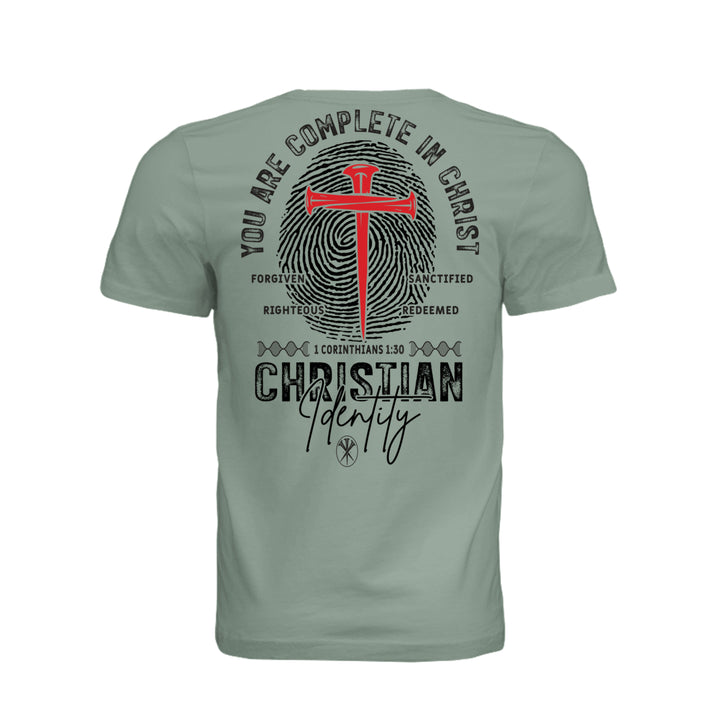 Complete in Christ Unisex Tee - Sage - Back - Stone &amp; Sling