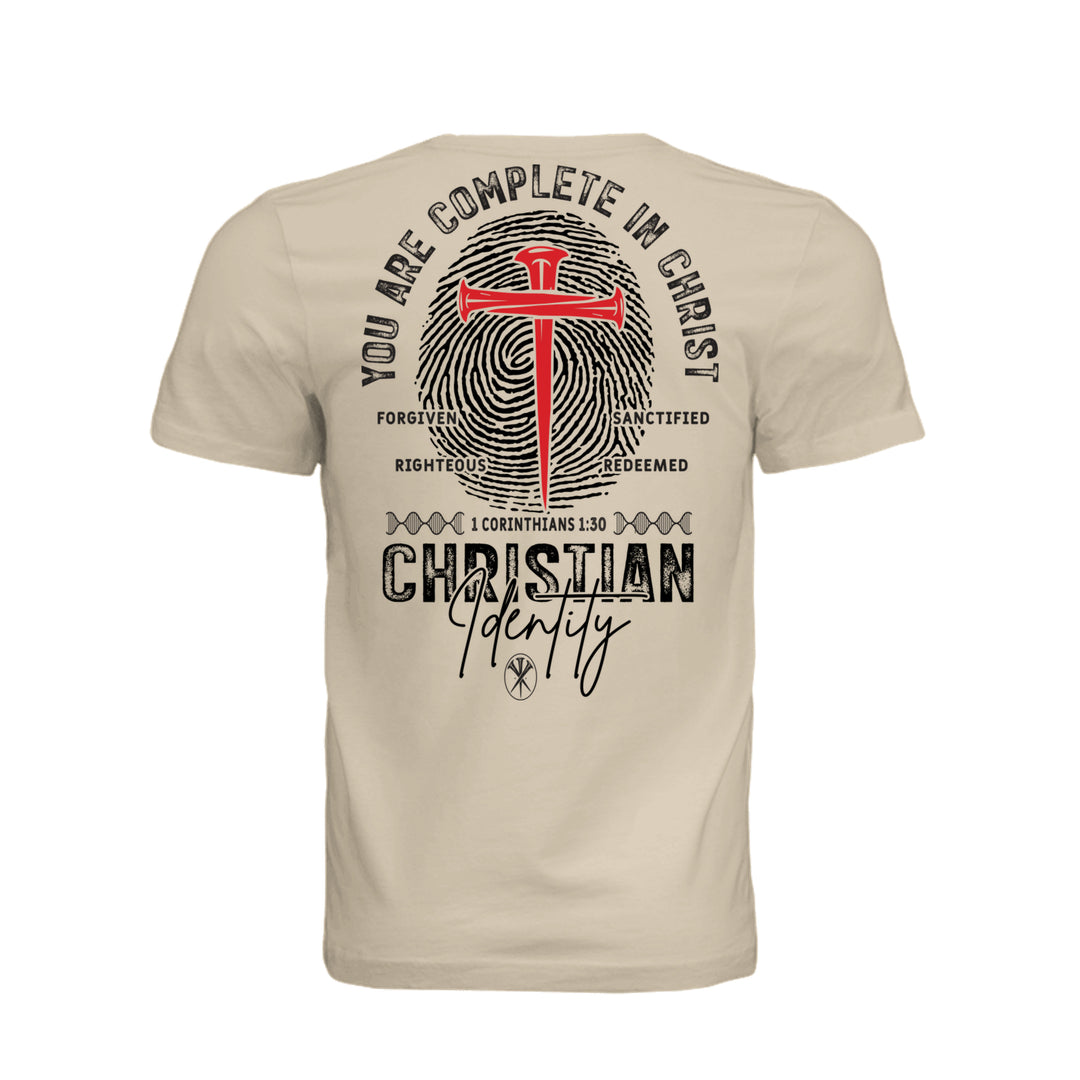 Complete in Christ Unisex Tee - Soft Cream - Back - Stone &amp; Sling