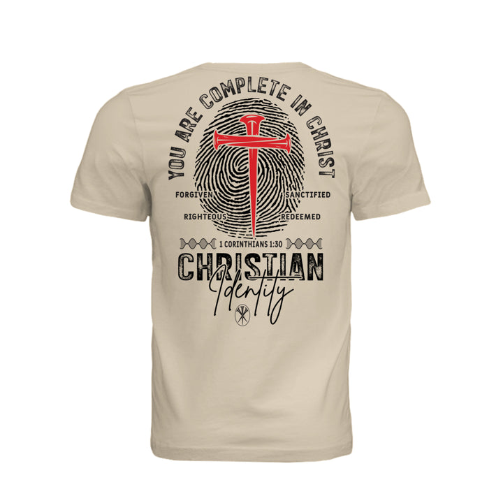 Complete in Christ Unisex Tee - Soft Cream - Back - Stone &amp; Sling