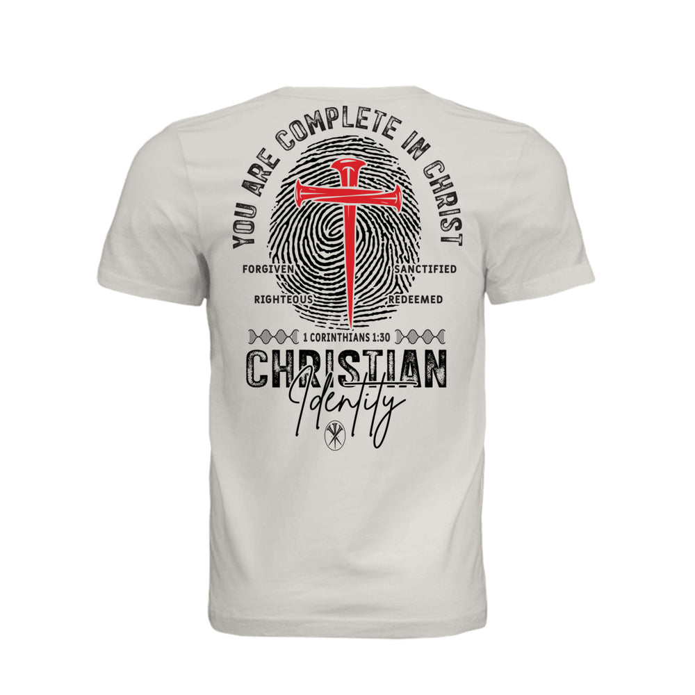 Complete in Christ Unisex Tee - Vintage White - Back - Stone & Sling