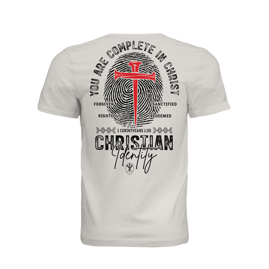 Complete in Christ Unisex Tee - Vintage White - Back - Stone &amp; Sling