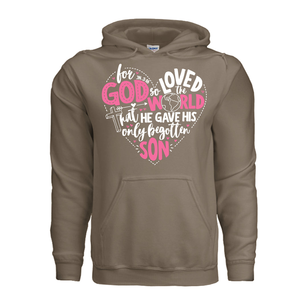 For God So Loved the World Hoodie - Brown Savana - Stone &amp; Sling