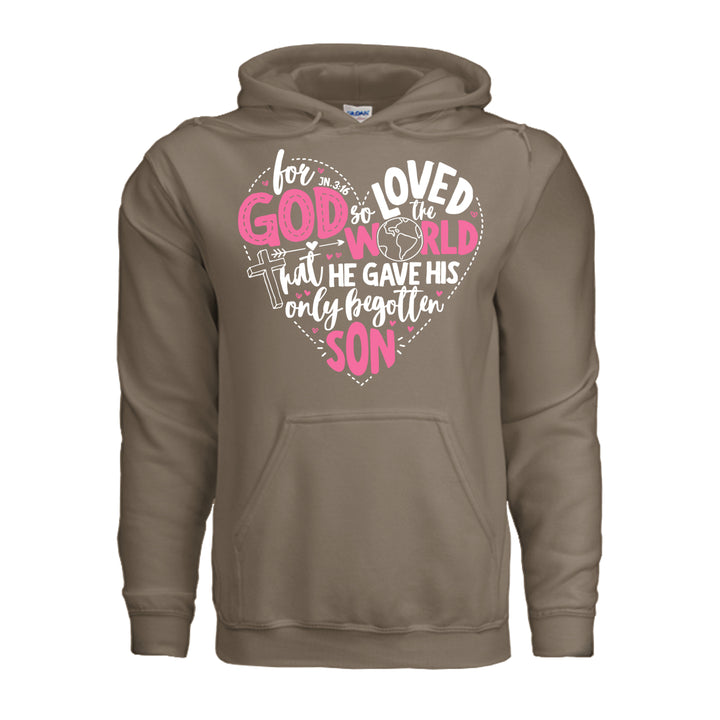 For God So Loved the World Hoodie - Brown Savana - Stone &amp; Sling