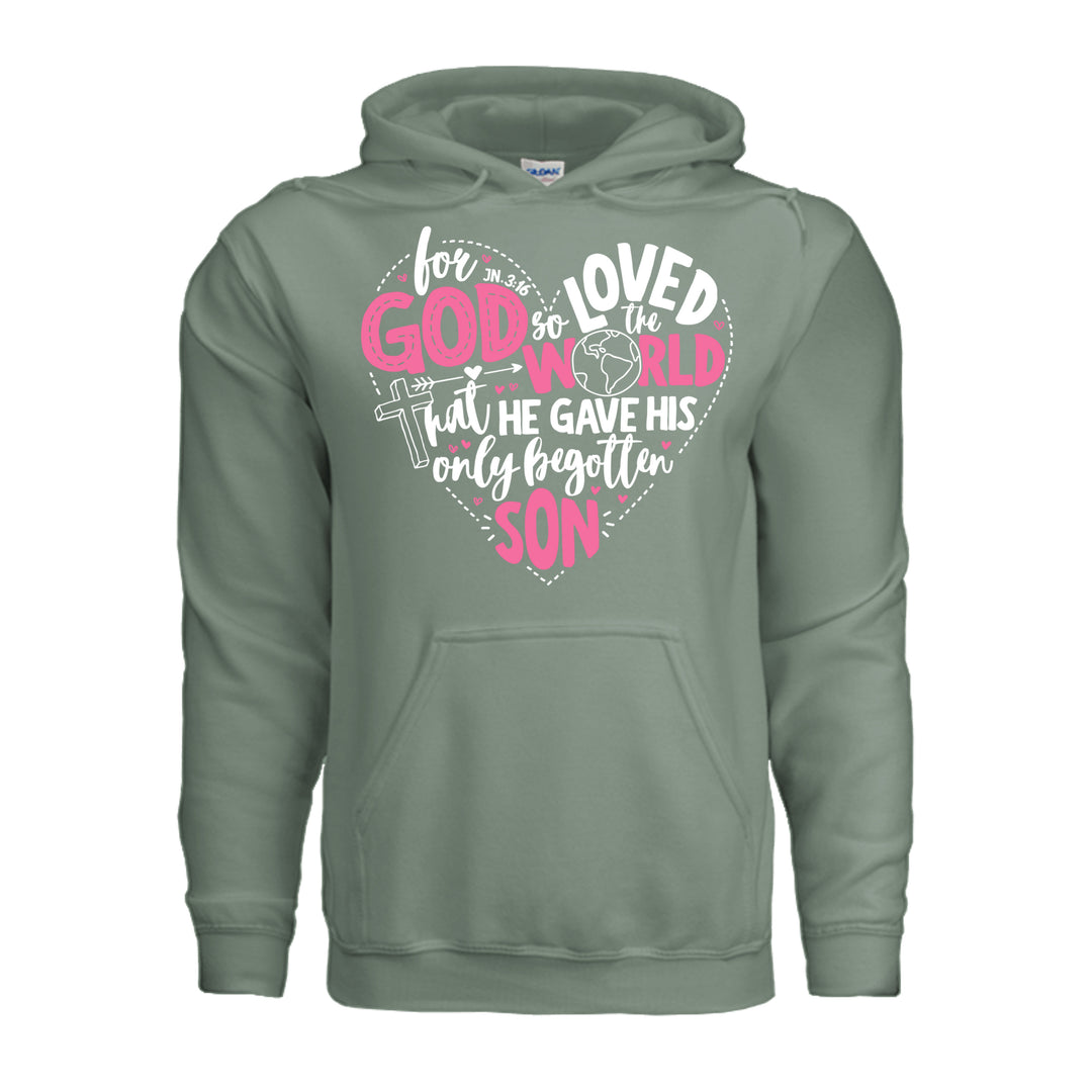 For God So Loved the World Hoodie - Sage - Stone &amp; Sling