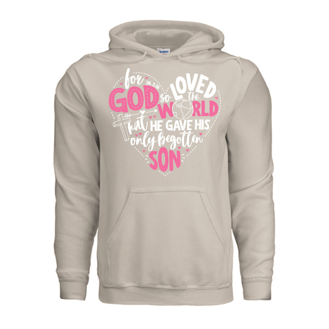 For God So Loved the World Hoodie - Sand - Stone &amp; Sling