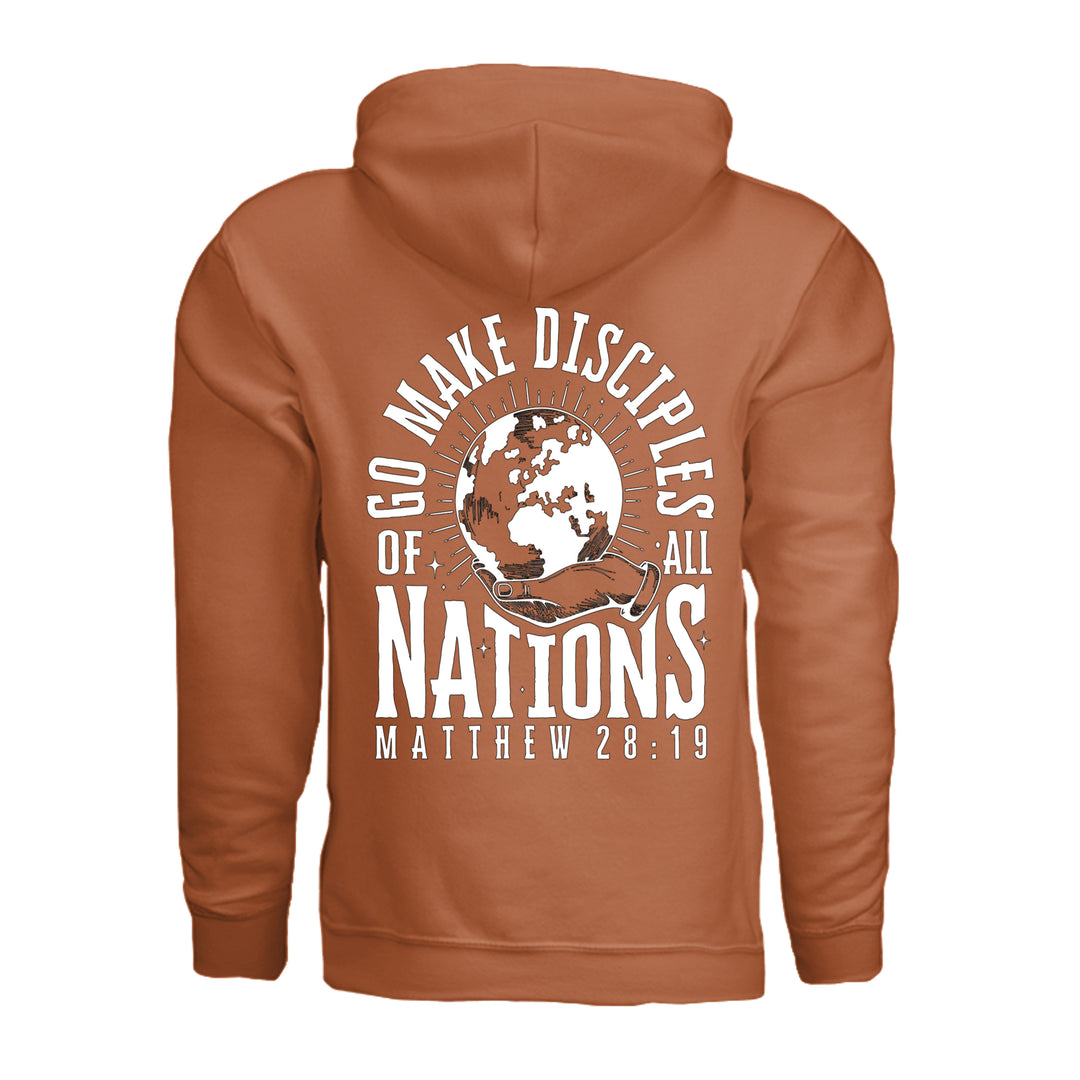 Go Make Disciples Hoodie - Texas Orange - Back - Stone &amp; Sling