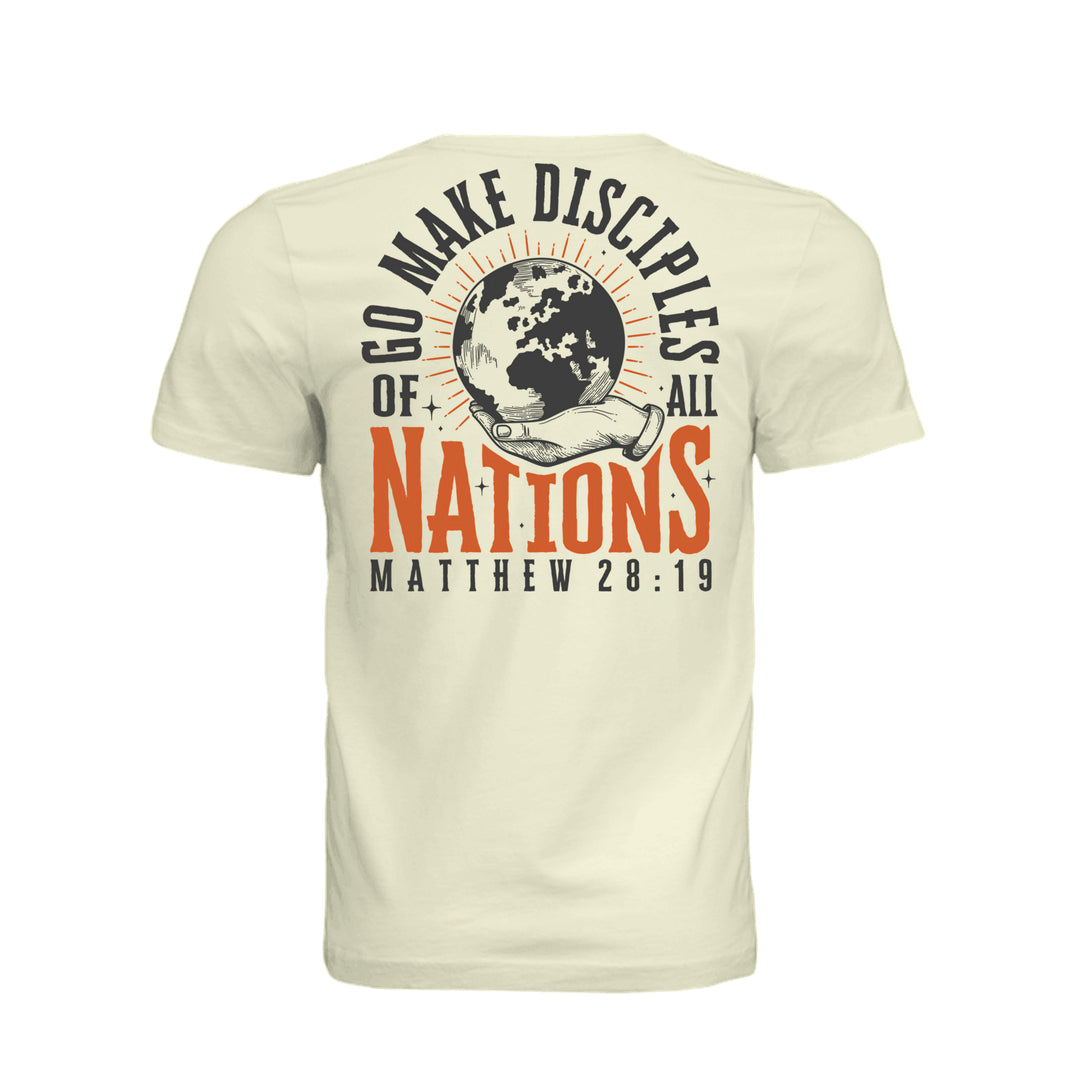 Go Make Disciples Unisex Tee - Natural - Back - Stone &amp; Sling