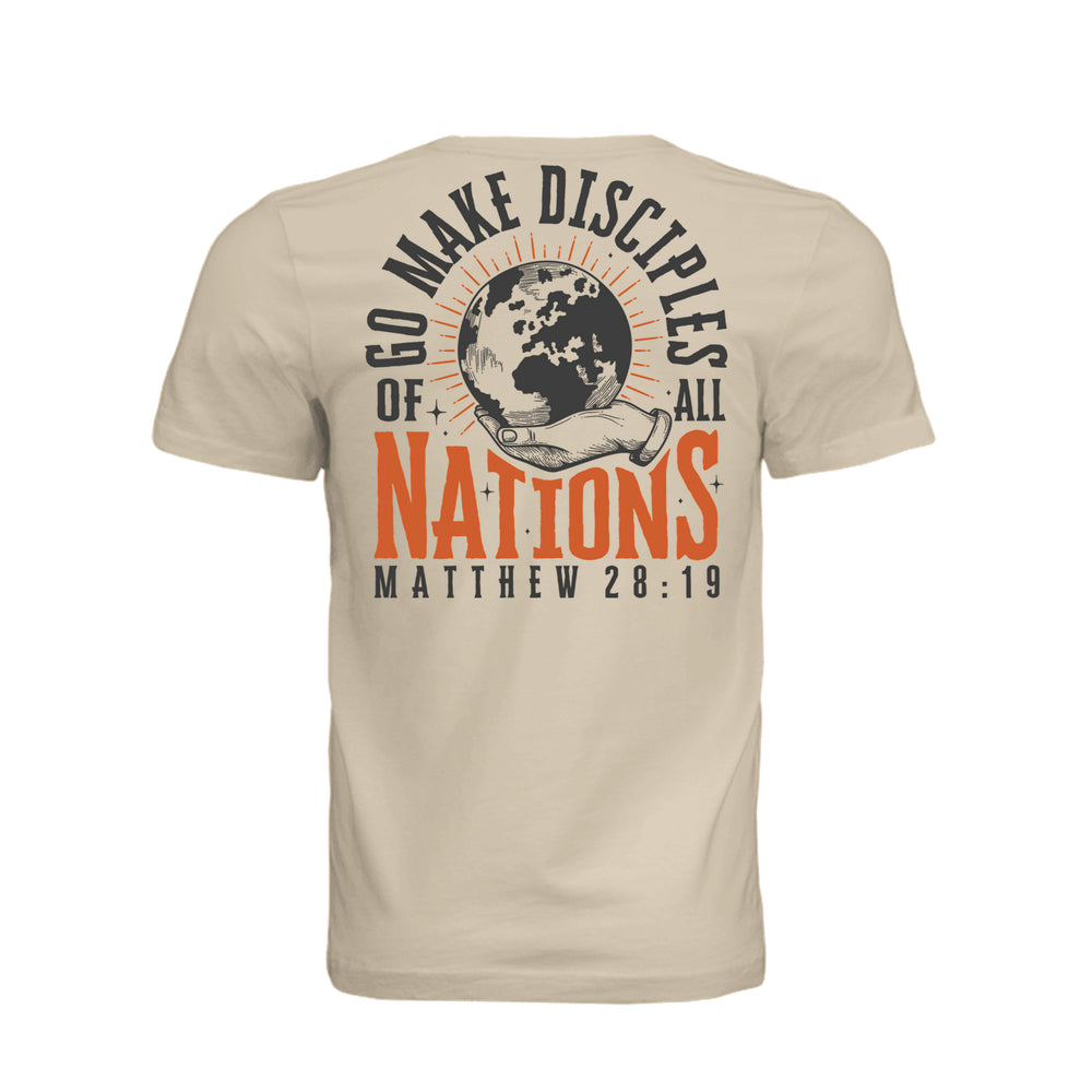 Go Make Disciples Unisex Tee - Soft Cream - Back - Stone & Sling