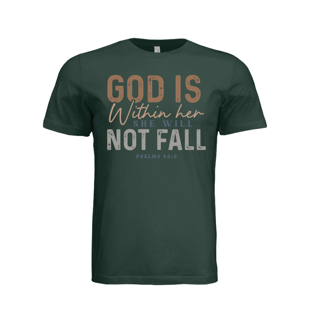 God Is Within Her Unisex Tee - Hunter Green - Stone &amp; Sling