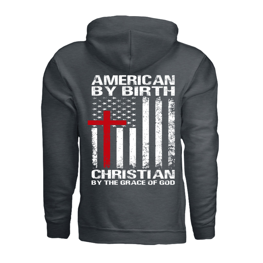 Grace of God Hoodie - Dark Heather - Back - Stone &amp; Sling